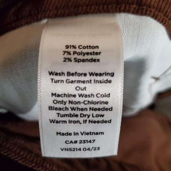 Talbots Jeans Womens 12 Brown Corduroy Jegging Stretch - Picture 4 of 9